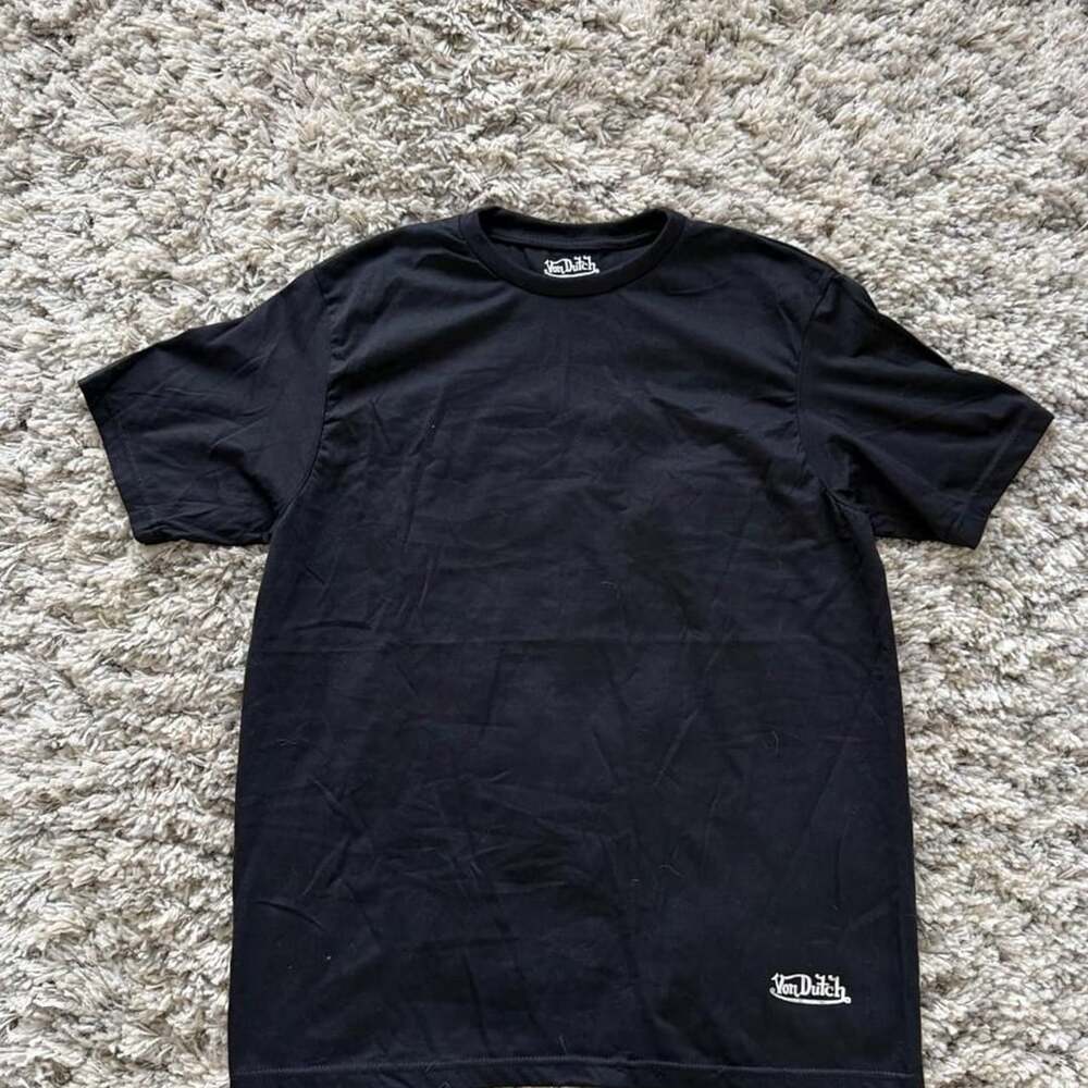Von Dutch Black T-Shirt Large 100% Cotton Skater Graphic Tee